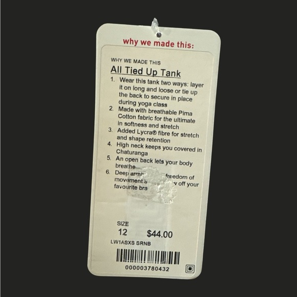 Lululemon Light Blue All Tied Up Tank - Picture 2 of 2